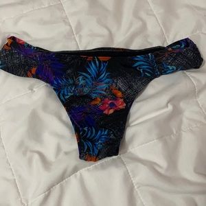 Black floral bikini bottom from Brazil